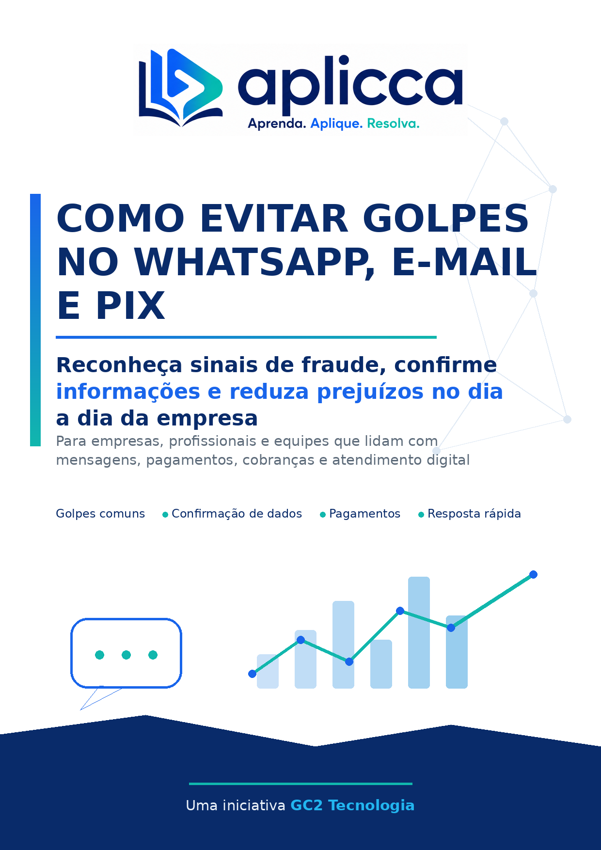 Capa do guia Como Evitar Golpes no WhatsApp, E-mail e Pix