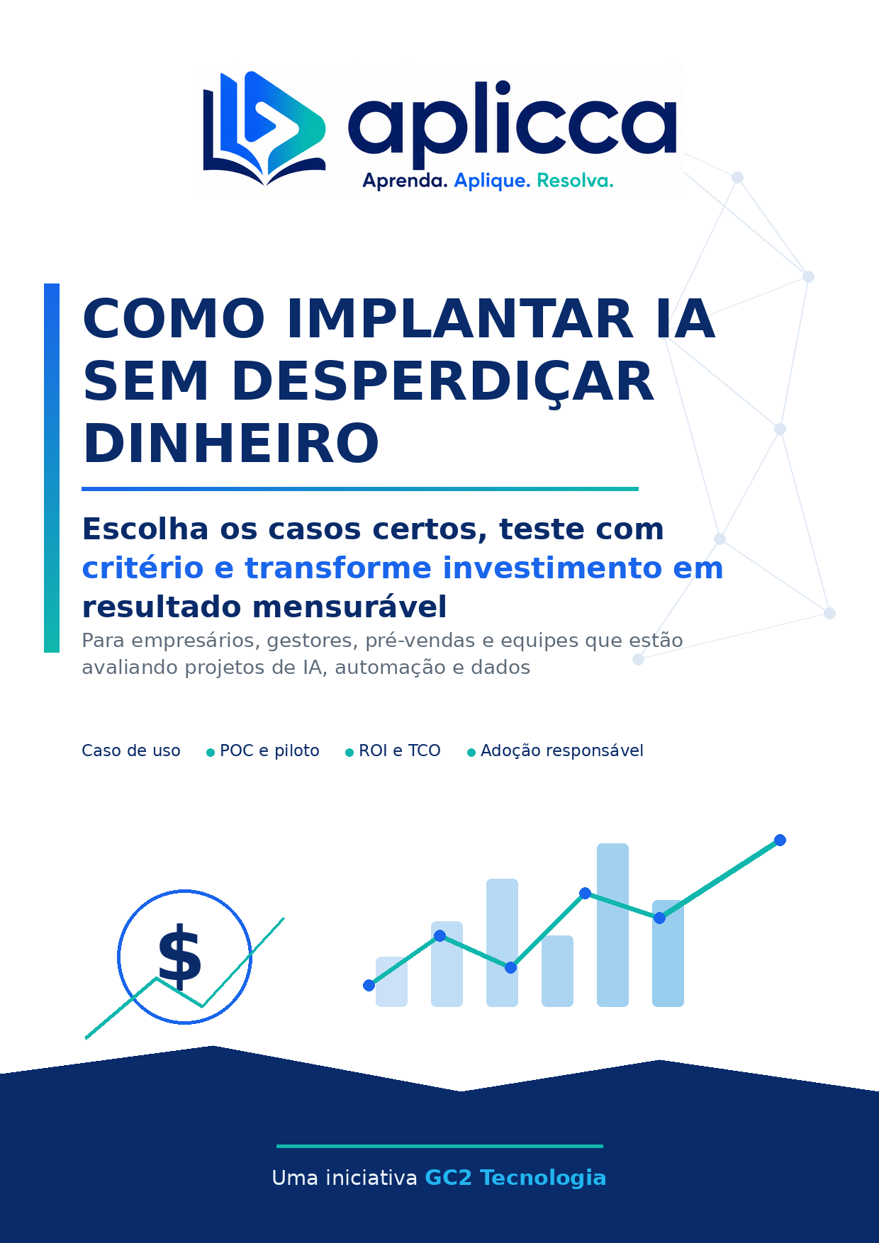 Capa do guia Como Implantar IA sem Desperdiçar Dinheiro