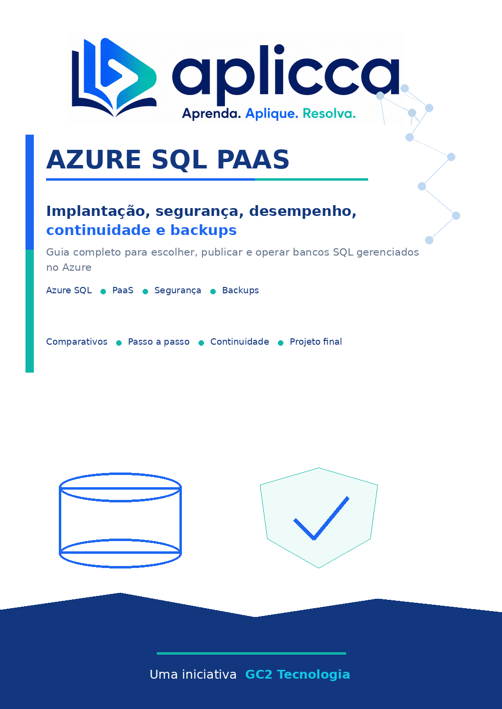 Capa do guia Azure SQL PaaS: Implantação, Segurança e Backups